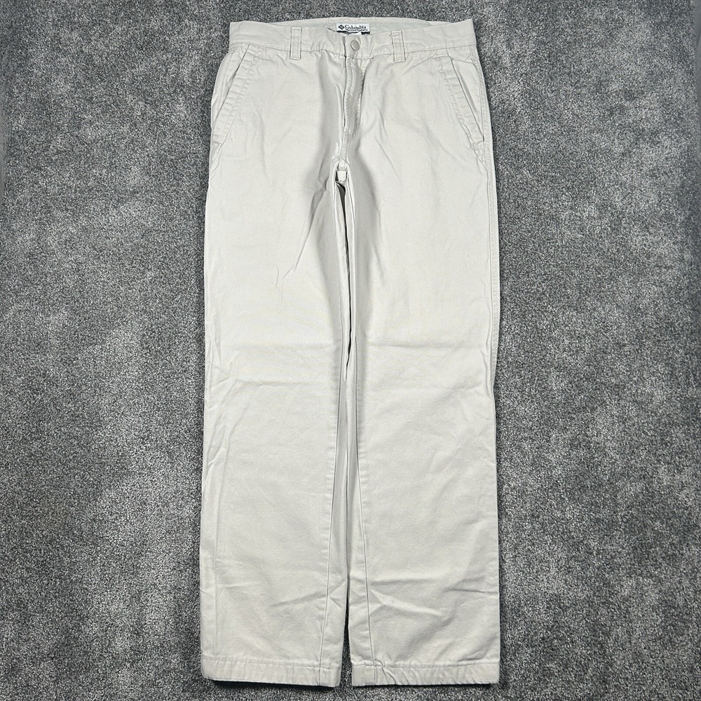 Vintage Columbia Pants Womens 8 28x28 Ivory Relaxed Fit Casual Outdoor Hiking
